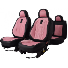 Car-Saddles Fiat Freemont Vénusz Méretezett Üléshuzat Bőr/Szövet -Rózsaszín/Fekete- Komplett Garnitúra ülésbetét, üléshuzat