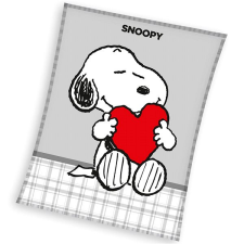 Carbotex Fleece gyerektakaró - Snoopy Love, 150×200 cm lakástextília