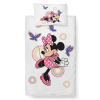 Carbotex  Pamut ágyneműhuzat - Minnie és a Pillangók, 100×135 + 40×60 cm (00145-MOTYLCIMINA)