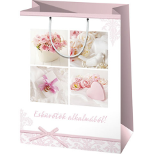 Cardex Esküvős mintával és felirattal díszített óriás méretű ajándéktáska 33x15x44cm ajándéktasak