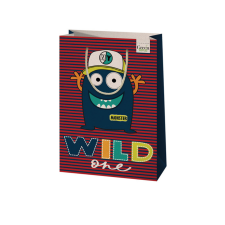 Cardex Green Grass Wild One szörnyecskés nagyméretű ajándéktáska 24x9x34cm ajándéktasak