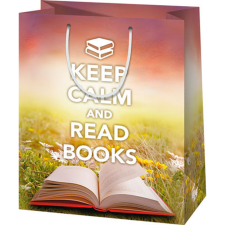 Cardex Keep Calm and Read Books felirattal ellátott nagy méretű ajándéktáska 27x14x33cm ajándéktasak