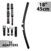  Carguard 55738N Ablaktörlő 18/45 cm - 10 db adapterrel