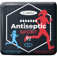  Carin antiseptic sport ultravékony szárnyas intimbetét 9 db intim higiénia