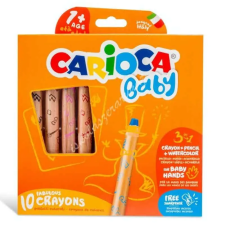 Carioca Bébi zsírkréta (10 db) + hegyező kréta, festék és papír