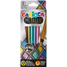 Carioca Metallic Maxi háromszög alakú 6 db-os színesceruza szett – Carioca színes ceruza