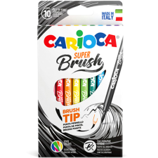Carioca Super Brush Ecsetvégű filctoll szett 10db-os - Carioca ecset, festék