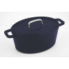 Carl Schmidt Sohn Koch Systeme Alpen kiváló minőségű zománcozott öntöttvas kacsasütő, sütőtál 30 x 22.5 cm, kék, 6L