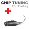 Carmo Vespa Primavera / Sprint 125e és 150e 3V 2017-2020 High Performance ECU Flash tuning + Akrapovic S-VE125R2-HZBL (Stage 3) kipufogó Carmo Kipufogók és alkatrészeik Kipufogók Teljes kipufogó rendszerek