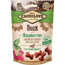 Carnilove Cat Crunchy Snack Duck &amp; Raspberries- Kacsa Hússal és Málnával 50g (93151) jutalomfalat macskáknak