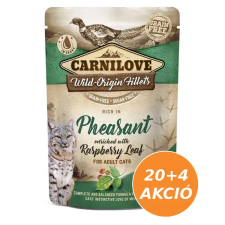 Carnilove Cat tasakos Pheasant with Raspberry Leaves - Fácán málnalevéllel 24x85g macskaeledel