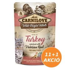 Carnilove Cat tasakos Turkey with Valerian - Pulyka macskagyökérrel mártásban 12x85g macskaeledel