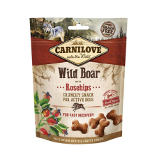 CarniLove Crunchy Snack Vaddisznó-Csipkebogyó 200gr jutalomfalat kutyáknak