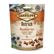 Carnilove Dog Crunchy Snack Ostrich & Mulberry-  Strucc Hússal és Szederrel 200g kutyaeledel
