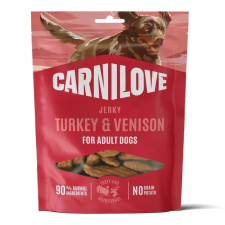 Carnilove Dog Jerky Turkey & Venison - Pulyka és Vad 100g jutalomfalat kutyáknak