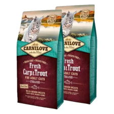 Carnilove Fresh Adult Cat Carp &amp; Trout Sterilised - Ponty és Pisztráng Hússal 2x6kg macskaeledel