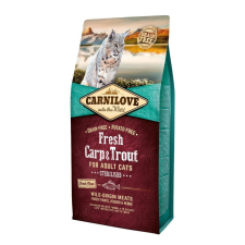 Carnilove Fresh Adult Cat Carp&amp;Trout Sterilised - Ponty és Pisztráng Hússal 6kg macskaeledel