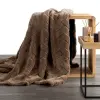  Caro plüss takaró Sötétbarna 200x220 cm