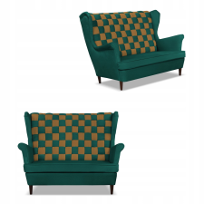  Carol Duo Skandináv Szárnyas Kanapé Family Furniture Zöld És Barna bútor