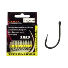Carp Academy XS-1 pontyozó - bojlis horog, teflon, matt fekete, #2, 10db horog