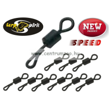 Carp Spirit Forgós Előkerögzítő Gyorskapocs Matt Fekete #8 10Db (Acs290011) horgászkiegészítő