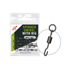 Carp Zoom CZ Spinner Swivel mikrogyűrűs gyorskapocs, - 7, matt fekete, 10 db horgászkiegészítő