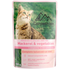 Carpathian Nedves Macskaeledel, Makrélával és Zöldségekkel Mártásban, 100 g macskaeledel