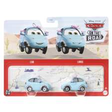CARS3 2 DARABOS FÉM AUTÓ KÉSZLET LISA ÉS LOUISE autópálya és játékautó