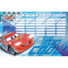 Cars/Verdák kétoldalas órarend órarend