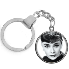 CARSTON Elegant Audrey Hepburn kulcstartó ezüst vagy arany színben kulcstartó