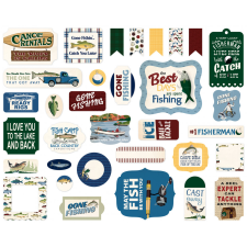 Carta Bella Gone Fishing Kivágatok Ephemera (1 csomag) matrica