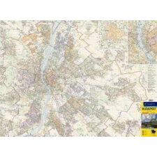 Cartographia Budapest falitérkép Cartographia 1:30 000 110 x 82 térkép