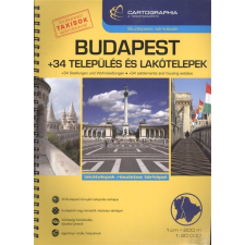 Cartographia Kft. Budapest + 34 település és lakótelepek (1:20 000) /Budapest térképek utazás