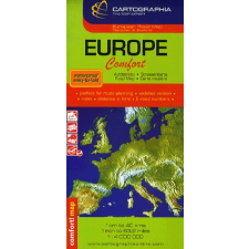 Cartographia Kft. EURÓPA COMFORT AUTÓTÉRKÉP 1:400 000 (LAMINÁLT) térkép