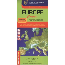 Cartographia Kft. Európa comfort autótérkép (1:400 000) laminált /European Road Map utazás