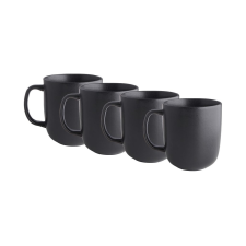 CASA NOVA bögre 400ml, 4 db-os készlet, fekete bögrék, csészék
