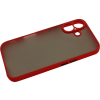 CASE AND PRO iPhone 16 műanyag tok, piros-fekete (MATT-IPH16-RBK)
