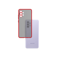 CASE AND PRO Samsung A32 4G műanyag tok, piros-fekete (Matt-A32-4Grbk) tok és táska