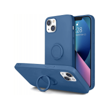 CASE AND PRO szilikon tok gyűrűvel, Samsung S22+, sötétkék (Ring-S22P-Dbl) tok és táska