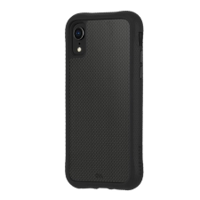 CASE-MATE CARBON FIBRE szilikon telefonvédő (BUMPER, közepesen ütésálló, valódi szénszálás hátlap) FEKETE Apple iPhone XR 6.1 tok és táska