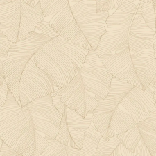 Caselio Trópusi levél mintás design tapéta – elegáns botanikus design beige színben tapéta, díszléc és más dekoráció