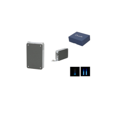 Caseti Dupla Jet láng + Soft Jetflame szivaröngyújtó, 8 mm szivarfúróval – Sötétszürke / Króm öngyújtó