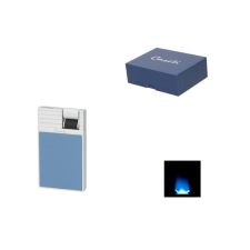 Caseti Flat Flame szúrólángos szivaröngyújtó - króm és szürkéskék színű öngyújtó