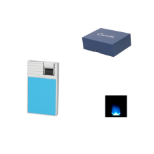 Caseti Flat Flame szúrólángos szivaröngyújtó - króm és türkiz színű öngyújtó