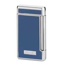 Caseti szivar öngyújtó szürkéskék és króm színű, 2-es Jet lánggal öngyújtó