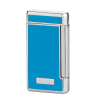 Caseti szivar öngyújtó türkizkék és króm színű, 2-es Jet lánggal