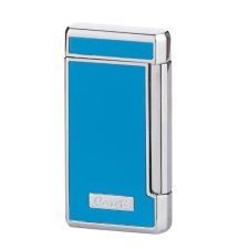 Caseti szivar öngyújtó türkizkék és króm színű, 2-es Jet lánggal öngyújtó