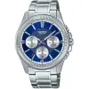 Casio Casio MTP-1375D-2A1VDF férfi karóra, kék számlap, acél szíj, 50 m vízálló