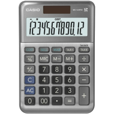 Casio Casio Számológép, asztali, 12 számjegy, MS-120 FM, szürke számológép