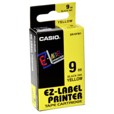 Casio Feliratozógép szalag XR-9YW1 9mmx8m Casio fekete/sárga nyomtató kellék